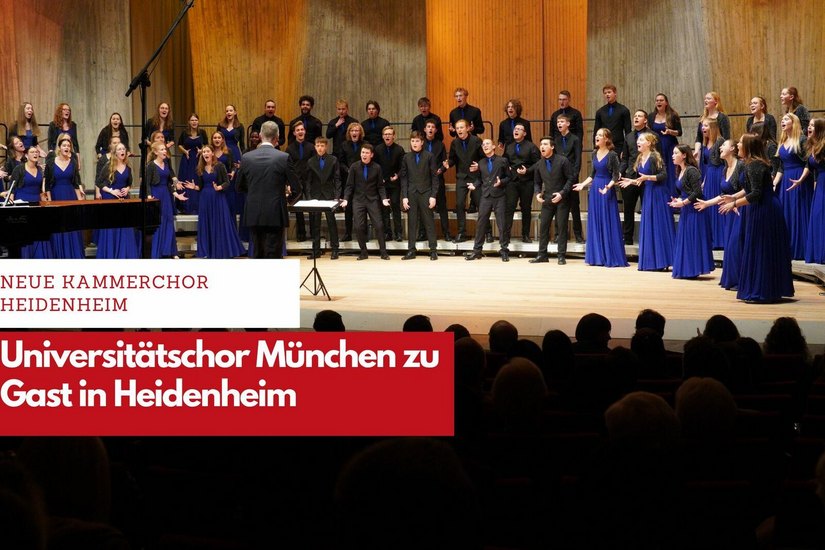 Der Universitätschor München gastierte auf Einladung des Neuen Kammerchors Heidenheim in der ausverkauften Waldorfschule und begeisterte das Publikum.