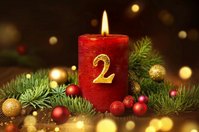 ADVENT, ADVENT, EIN LICHTLEIN BRENNT: Am morgigen Sonntag, 10. Dezember wird die zweite Kerze angezündet.