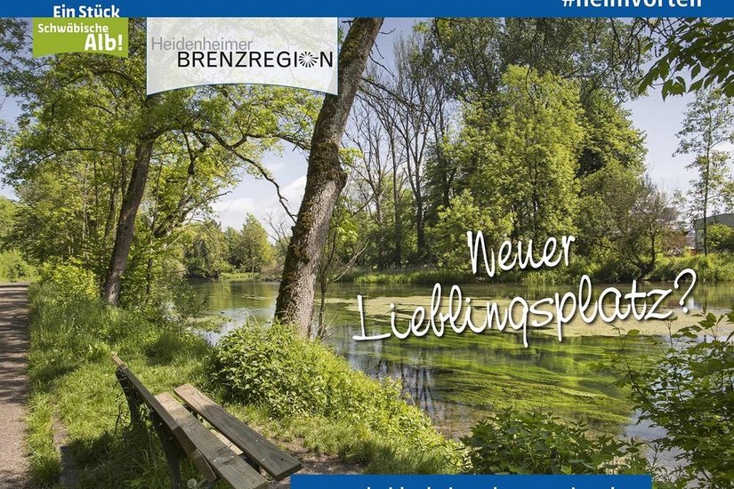 KLARER FALL VON HEIMVORTEIL: Mit Bannern macht das Landratsamt im gesamten Landkreis auf weniger bekannte Ausflugsziele in der Heidenheimer Brenzregion aufmerksam.