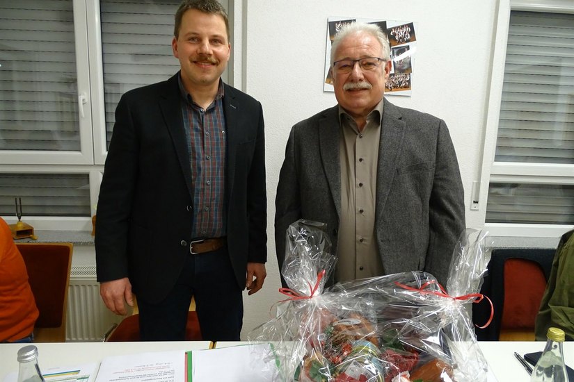 Bild v.l.n.r.: Vorsitzender Michael Späth und der scheidende langjährige Vorsitzende Manfred Zimmermann