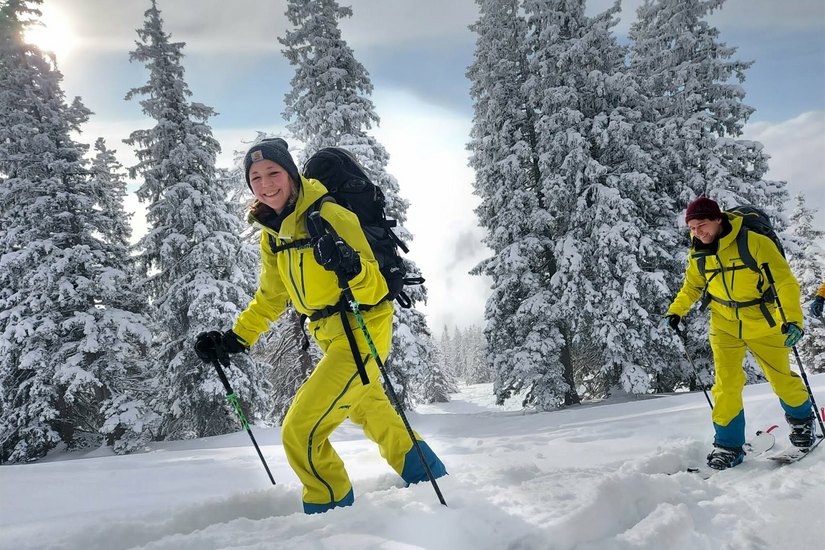 Unsere Snowboarder*innen Ende Januar auf der Fortbildung im Allgäu.