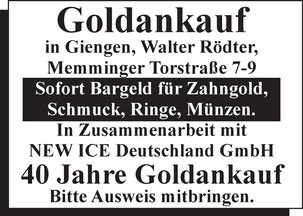Goldankauf in Giengen