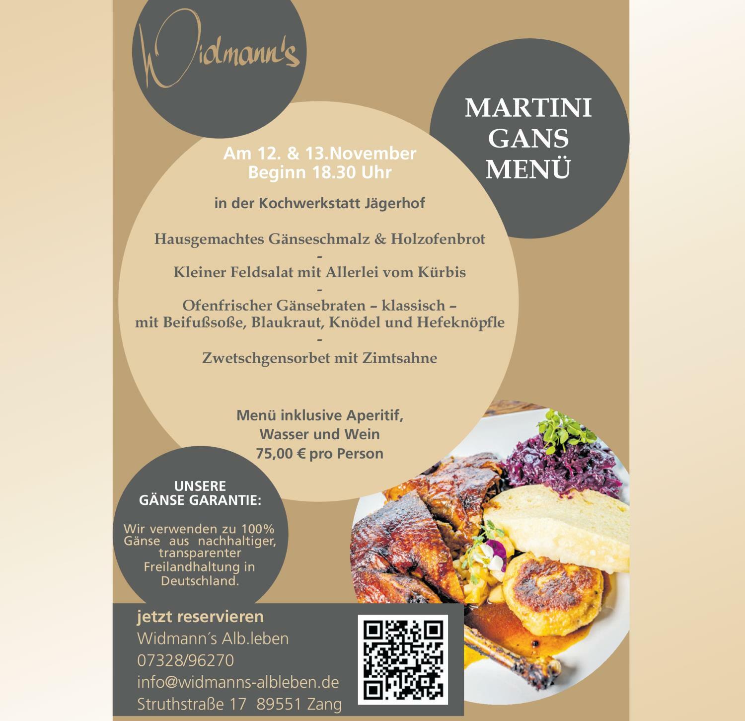 Martini Gans Menü