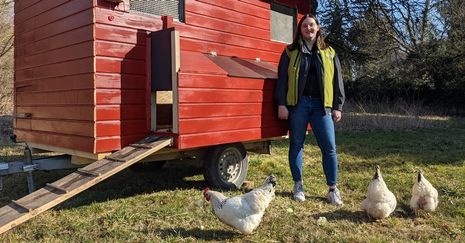 Nicki Gery mit FÖJ-Projektarbeit „Hühnerstall“
