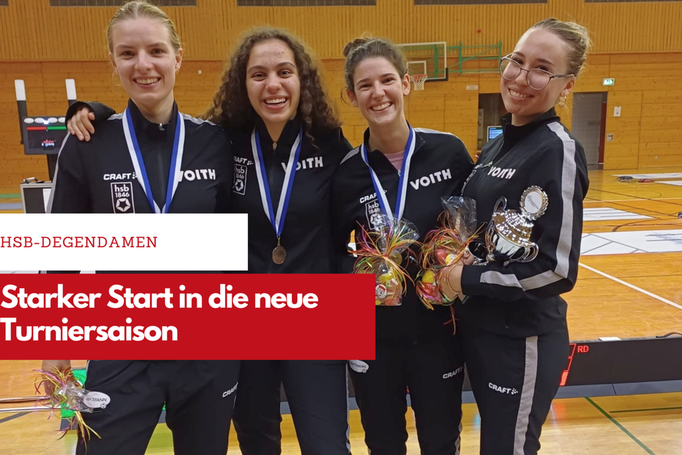 Die Degendamen des HSB (von links) Anna Jonas, Daria Yoosefi, Vanessa Heinz, Alexandra Zittel zeigten beim Start in die neue Saison eine gute Leistung.